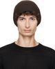 Rick Owens Rick Owens Brown Tower Ribbed Beanie - 1