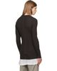 Rick Owens Rick Owens Brown Tower Ribbed Round Neck Sweater - 3