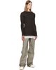 Rick Owens Rick Owens Brown Tower Ribbed Round Neck Sweater - 4