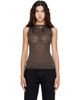 Rick Owens Rick Owens Brown Tower Sleeveless Temple T Top - 1