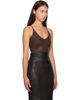 Rick Owens Rick Owens Brown Tower Stretch Leather Top - 2