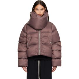 Rick Owens Rick Owens Burgundy Tower Funnel Neck Down Jacket