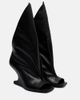 Rick Owens Rick Owens Cantilever leather peep-toe boots - 1
