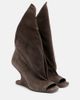 Rick Owens Rick Owens Cantilever suede peep-toe boots - 1