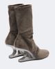 Rick Owens Rick Owens Cantilever velvet jersey wedge boots - 4