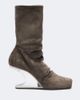Rick Owens Rick Owens Cantilever velvet jersey wedge boots - 5