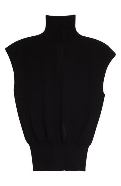 Rick Owens Rick Owens Cap Sleeve Wool Turtleneck Sweater