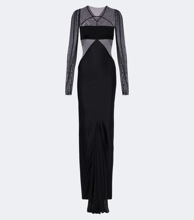 Rick Owens Rick Owens Combo tulle-trimmed gown