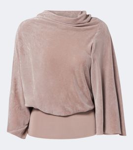 Rick Owens Rick Owens Cylinder draped velvet top