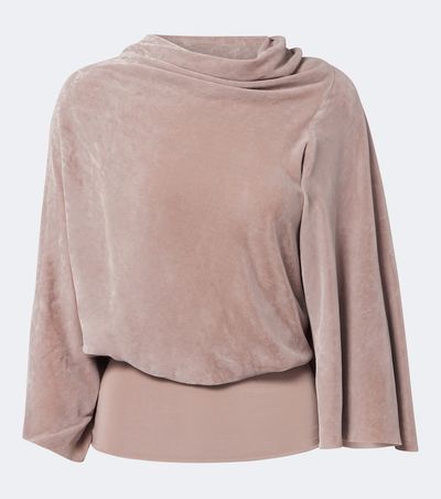 Rick Owens Rick Owens Cylinder draped velvet top