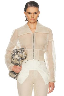 Rick Owens Rick Owens Dracucollar Cropped Bomber Jacket