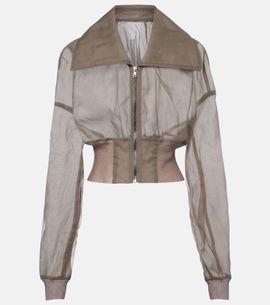 Rick Owens Rick Owens Dracucollar tulle and organza bomber jacket