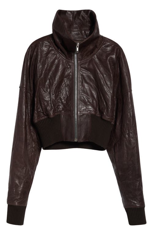 Rick Owens Rick Owens Dracuflight Crop Leather Bomber Jacket