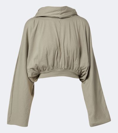 Rick Owens Rick Owens DRKSHDW cropped cotton jersey hoodie