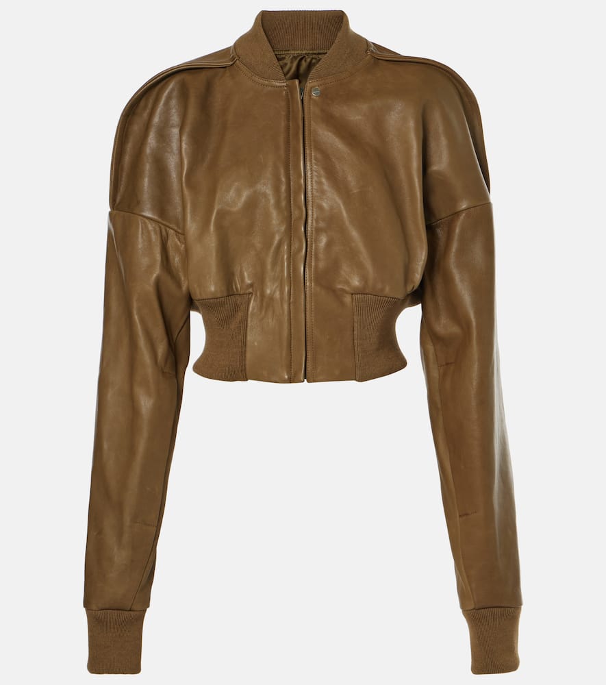 Rick Owens - Flight cropped leather bomber jacket