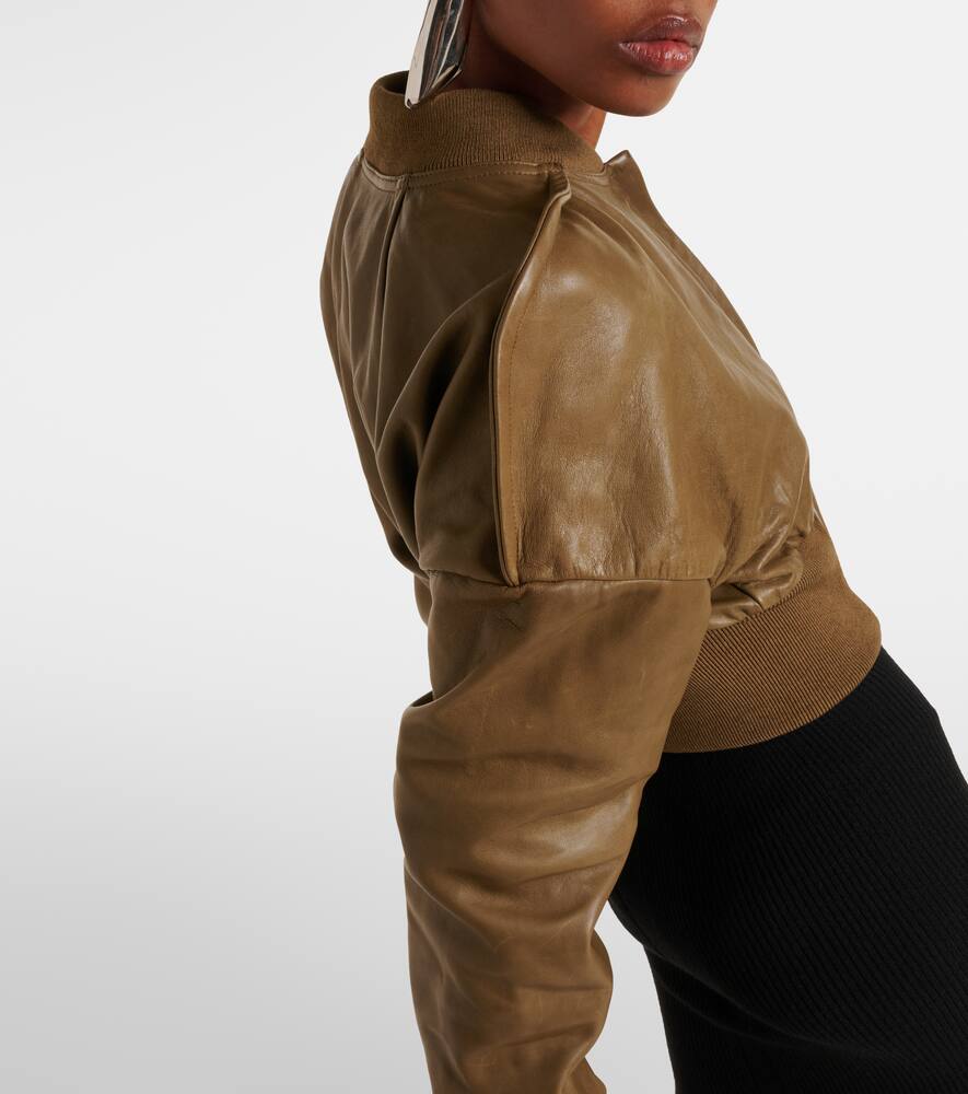 Rick Owens - Flight cropped leather bomber jacket