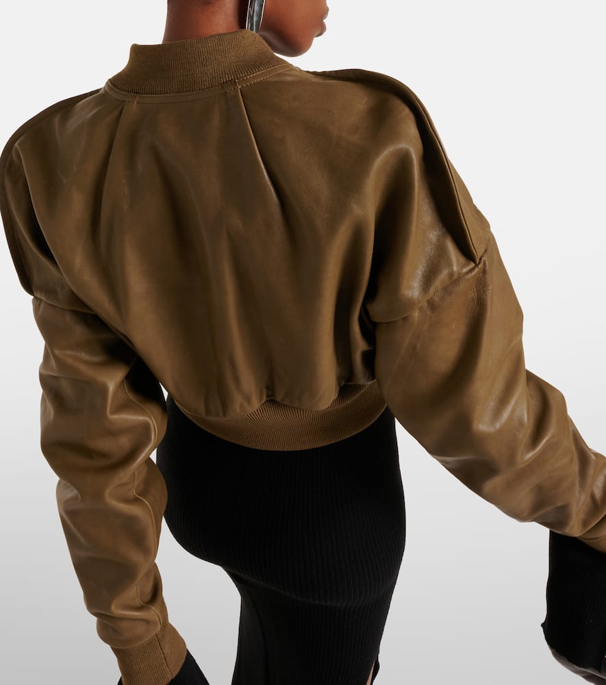 Rick Owens - Flight cropped leather bomber jacket