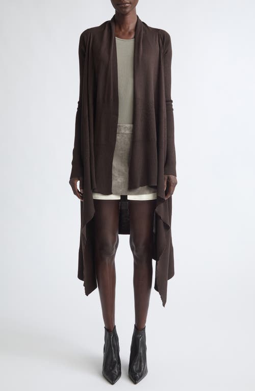 Rick Owens Rick Owens Fog Asymmetric Suede Miniskirt