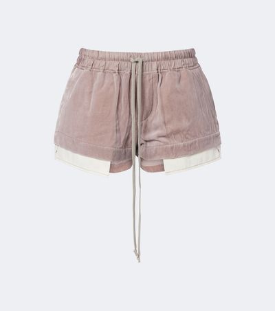 Rick Owens Rick Owens Fog velvet shorts