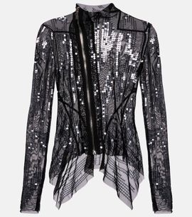 Rick Owens Rick Owens Gary sequined tulle jacket