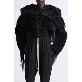 Rick Owens Rick Owens Genuine Shearling and Goat Hair Bomber Jacket