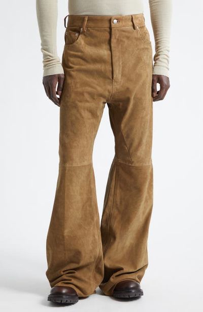 Rick Owens Rick Owens Geth Suede Wide Leg Pants