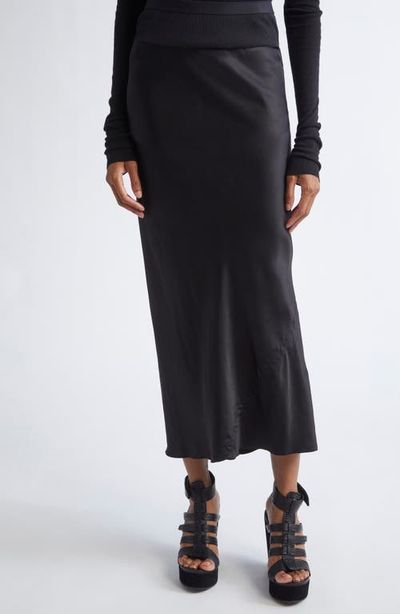 Rick Owens Rick Owens Gonna Bias Cut Cupro Skirt