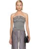 Rick Owens Rick Owens Gray Alannah Prong Bustier Top - 1
