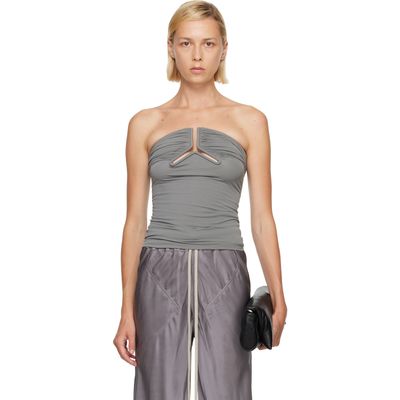 Rick Owens Rick Owens Gray Alannah Prong Bustier Top