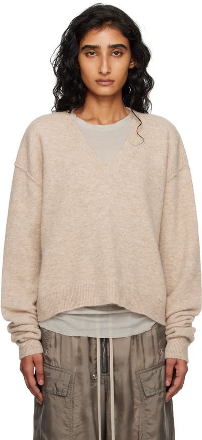 Rick Owens Rick Owens Gray Concordians Tommy V-Neck Sweater