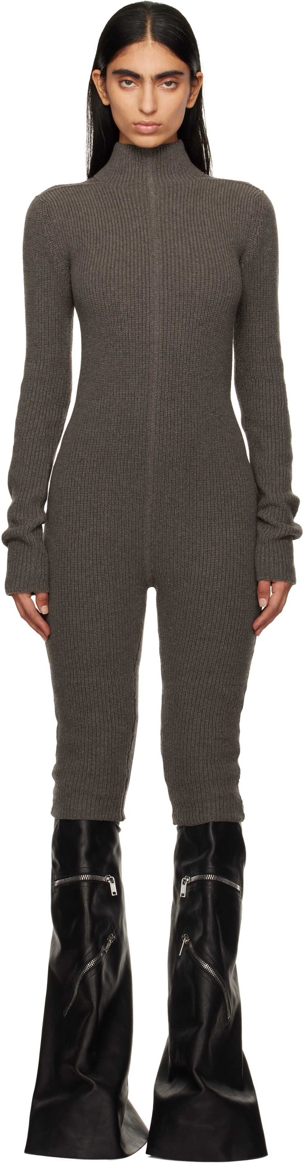 Rick Owens - Gray Porterville Knit Headon Jumpsuit