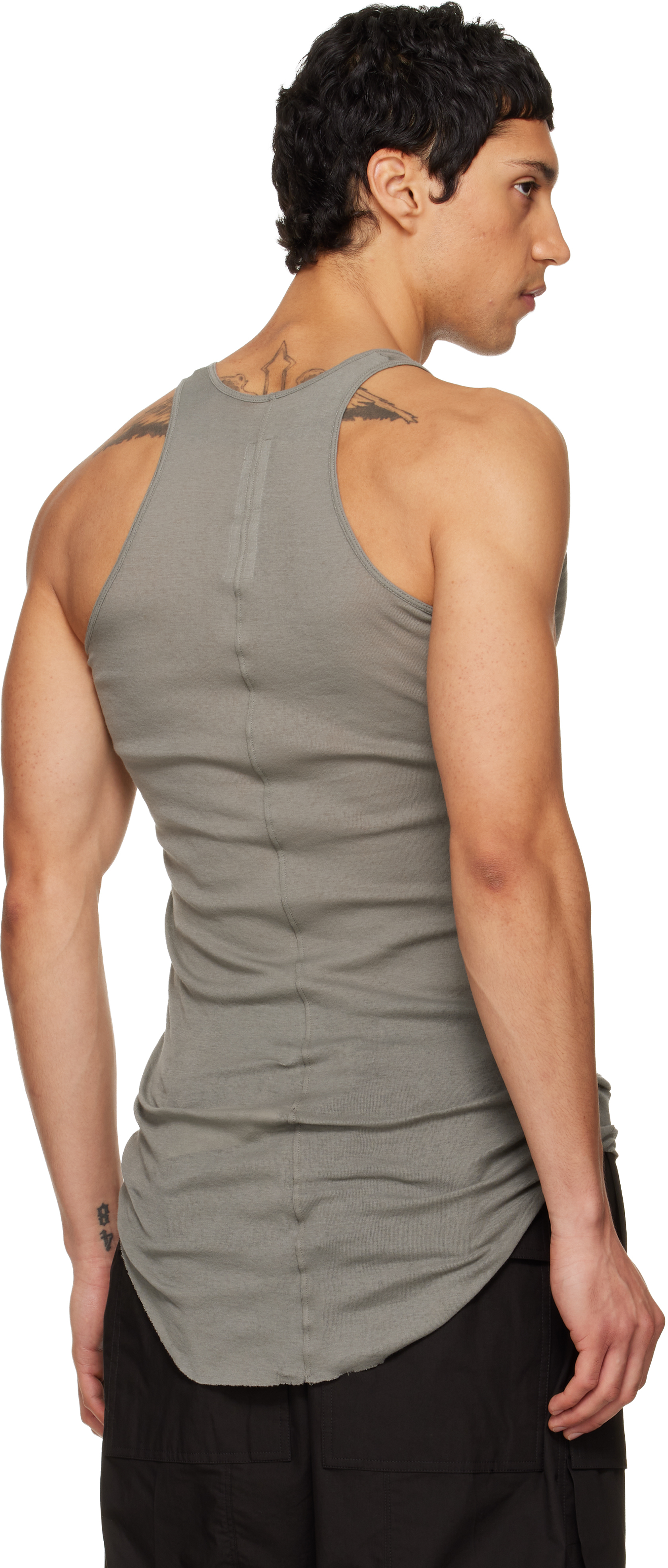 Rick Owens - Gray Temple Basic Rib Tank Top
