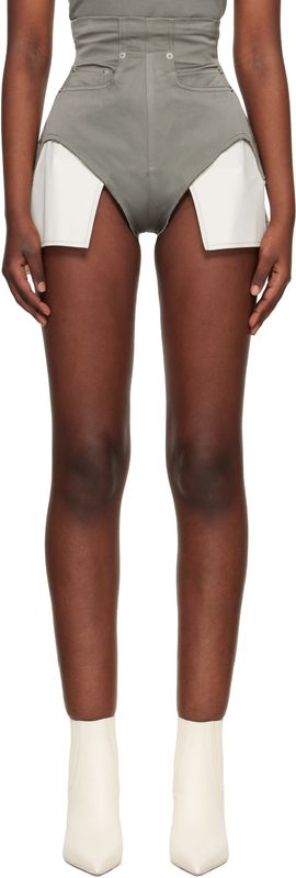 Rick Owens Rick Owens Gray Temple Dirt Cutoffs Shorts