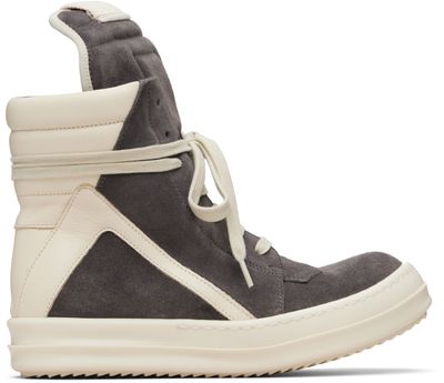Rick Owens Rick Owens Gray Temple Geobasket Sneakers