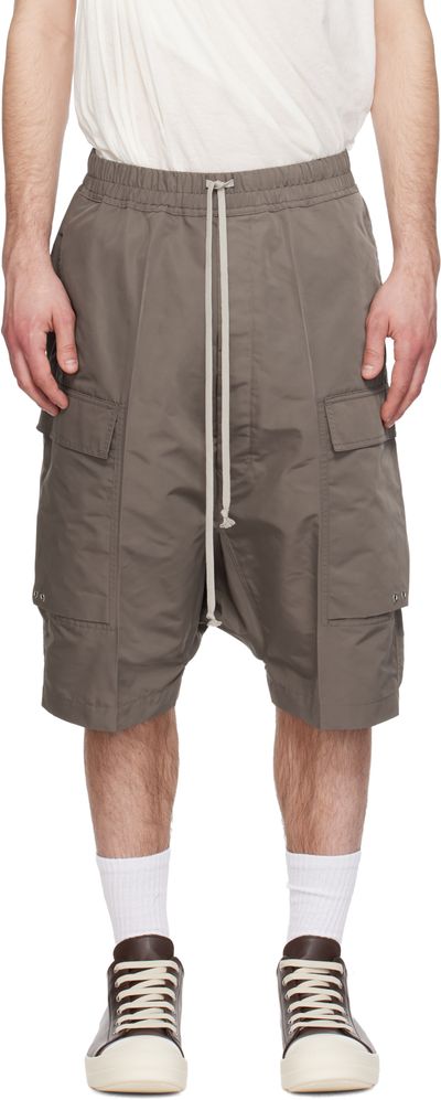 Rick Owens Rick Owens Gray Temple Pods Cargo Shorts