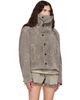 Rick Owens Rick Owens Gray Tower Biker Jumbo Stooges Leather Jacket - 2