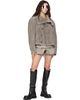 Rick Owens Rick Owens Gray Tower Biker Jumbo Stooges Leather Jacket - 4
