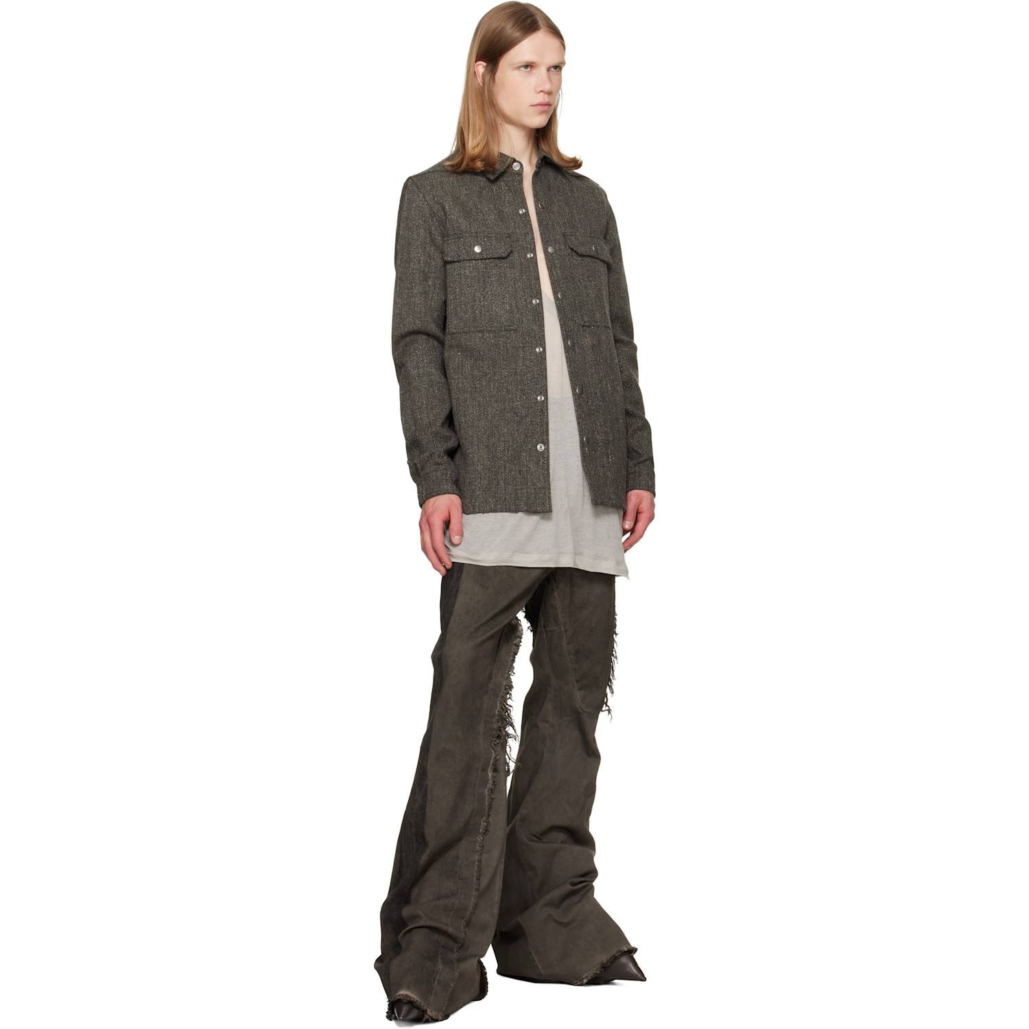 Rick Owens - Gray Tower Bolan Bootcut Jeans
