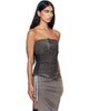 Rick Owens Rick Owens Gray Tower Bustier Denim Top - 2
