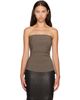 Rick Owens Rick Owens Gray Tower Bustier Top - 1