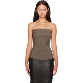 Rick Owens Rick Owens Gray Tower Bustier Top