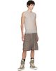 Rick Owens Rick Owens Gray Tower Cargobela Shorts - 4