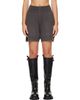 Rick Owens Rick Owens Gray Tower Cashmere Shorts - 1