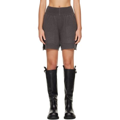 Rick Owens Rick Owens Gray Tower Cashmere Shorts
