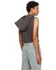 Rick Owens Rick Owens Gray Tower Cropped Hooded Tank Top - 3
