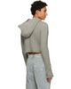 Rick Owens Rick Owens Gray Tower Cropped Hoodie - 3