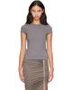 Rick Owens Rick Owens Gray Tower Cropped Level T-shirt - 1