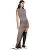 Rick Owens Rick Owens Gray Tower Cropped Level T-shirt - 4