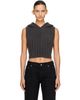 Rick Owens Rick Owens Gray Tower Cropped Tank Hoodie - 1