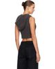 Rick Owens Rick Owens Gray Tower Cropped Tank Hoodie - 3